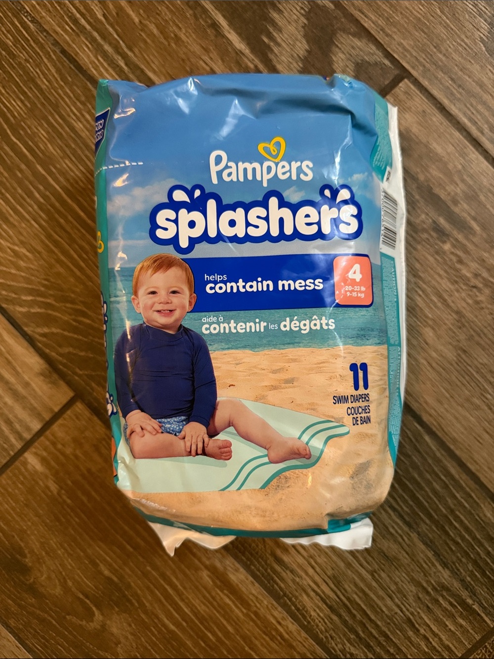 Pampers Splashers Size 4 Blue Swim Diapers - Pack of 11